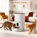 4L Programmable Automatic Pet Feeder for Small Dogs and Cats 6 Meals Daily Timer & Portion Control Dual Power with Bowl