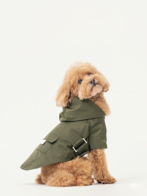 BOWERY RAINCOAT - GREEN - ThrivingPets