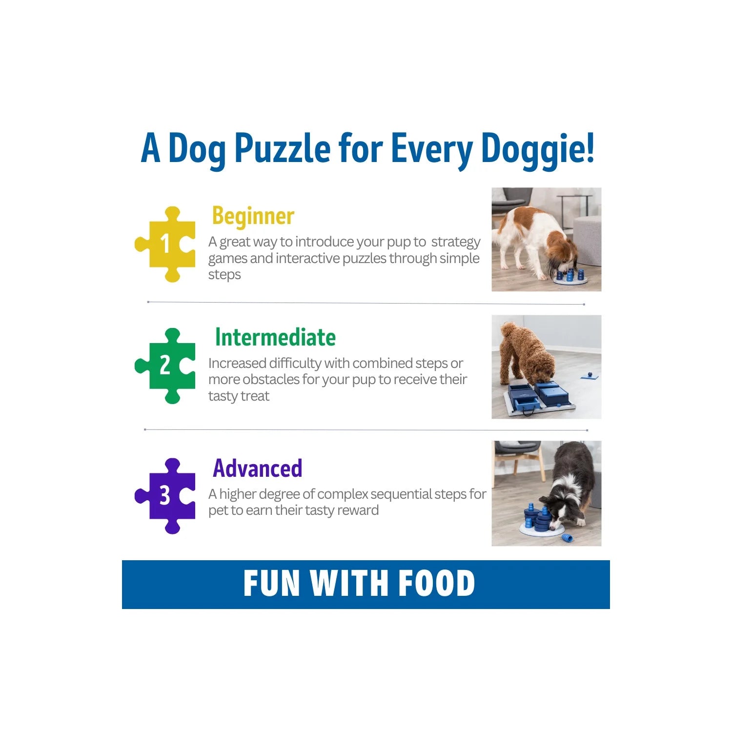 Interactive Dog Activity Puzzle Game - Level 2 Treat Dispenser for Fun & Engagement