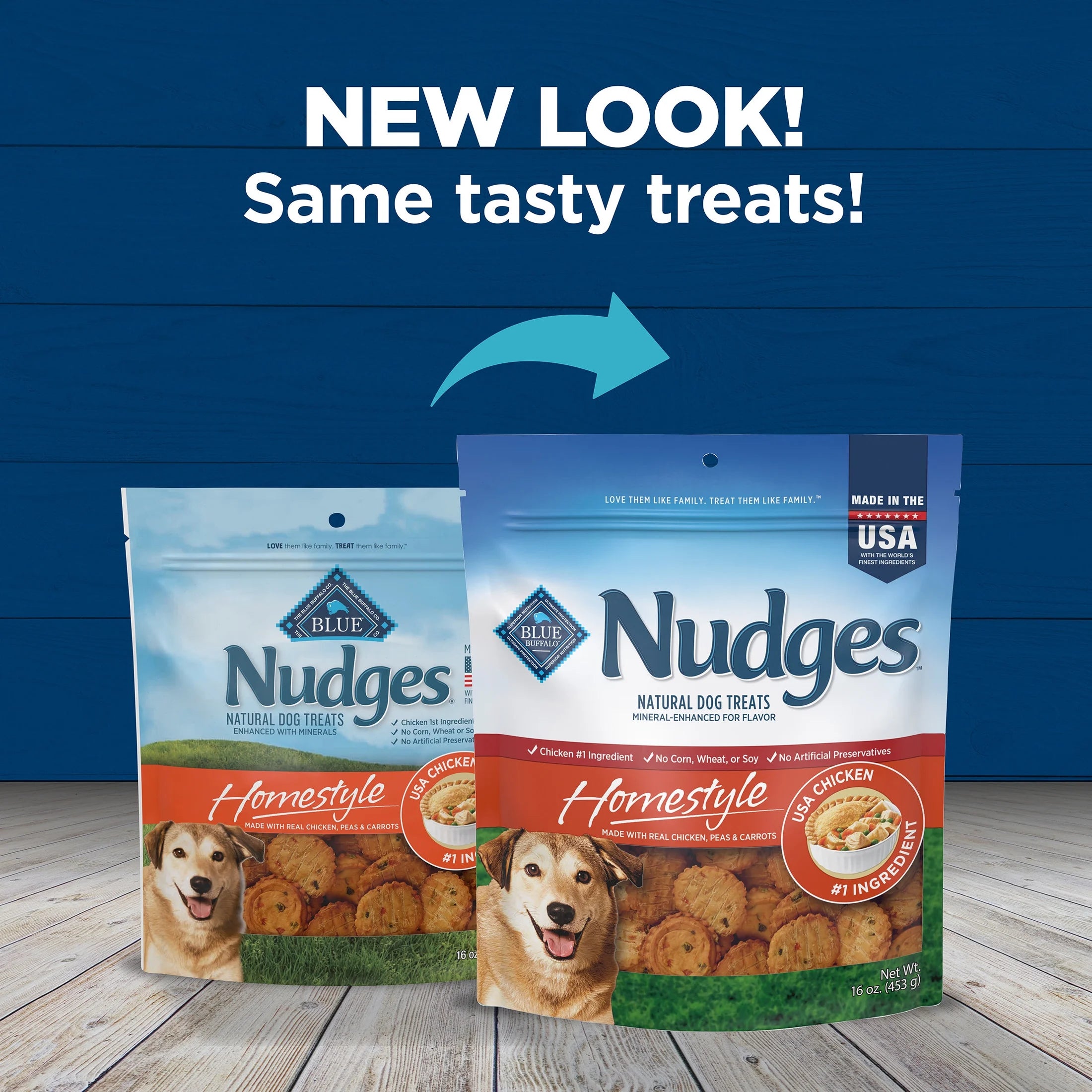 Nudges Homestyle Real Chicken Dog Treats - 16 Oz Bag of Natural Goodness!