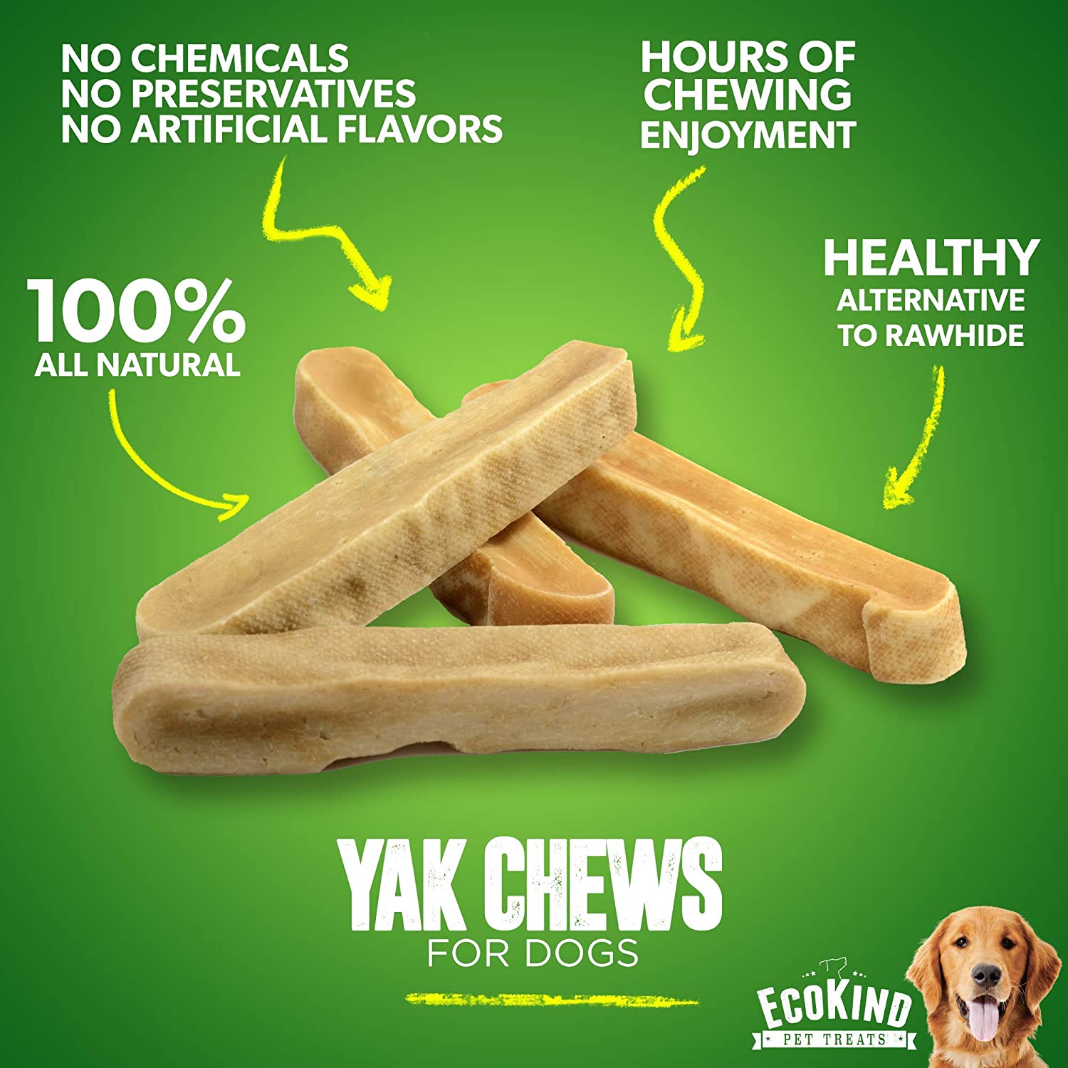 Gold Yak Chews for Small Dogs (4 - 75 sticks) - ThrivingPets