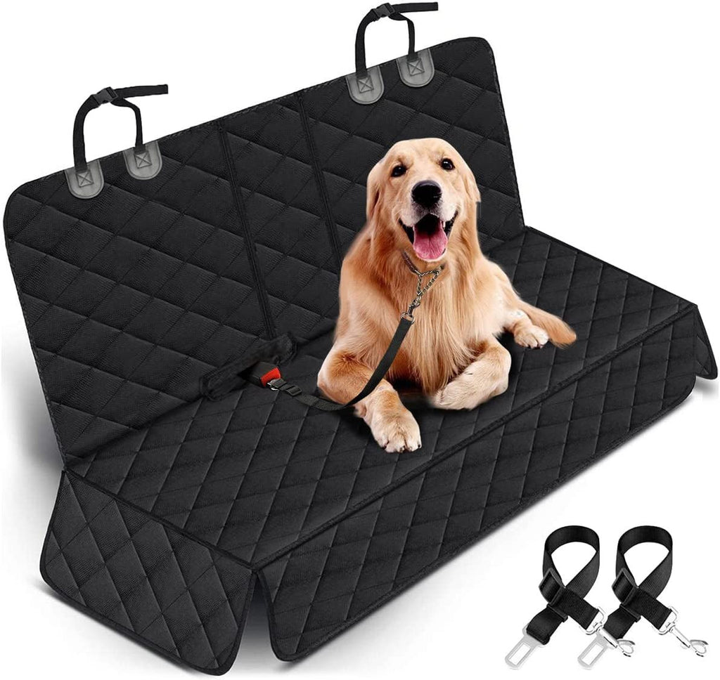 Dog Car Seat Cover, Back Seat Cover for Dogs Pet Car Seat Protector Waterproof Bench Car Seat Cover, Non - Slip Reat Seat Cover Fits Middle Armrest for Most Cars Trucks Suvs - Black - ThrivingPets
