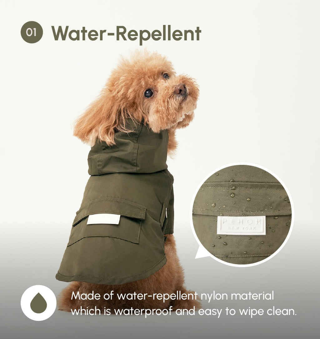BOWERY RAINCOAT - GREEN - ThrivingPets