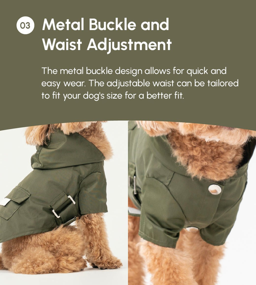 BOWERY RAINCOAT - GREEN - ThrivingPets