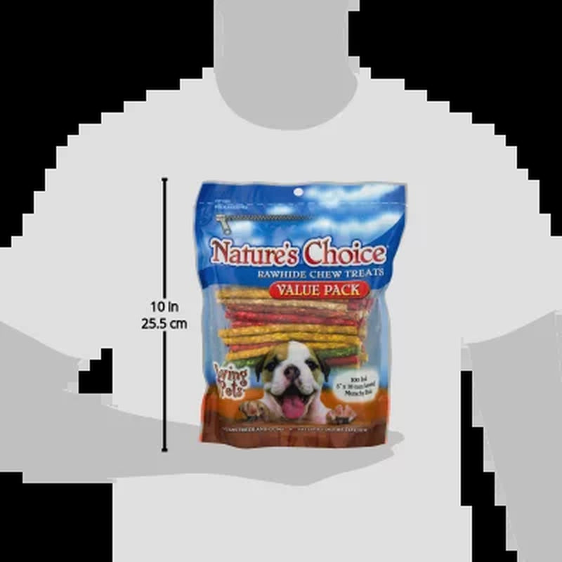 Loving Pets Rawhide Chew Treats for Dogs - Bulk 100 Pack for Endless Chewing Fun!