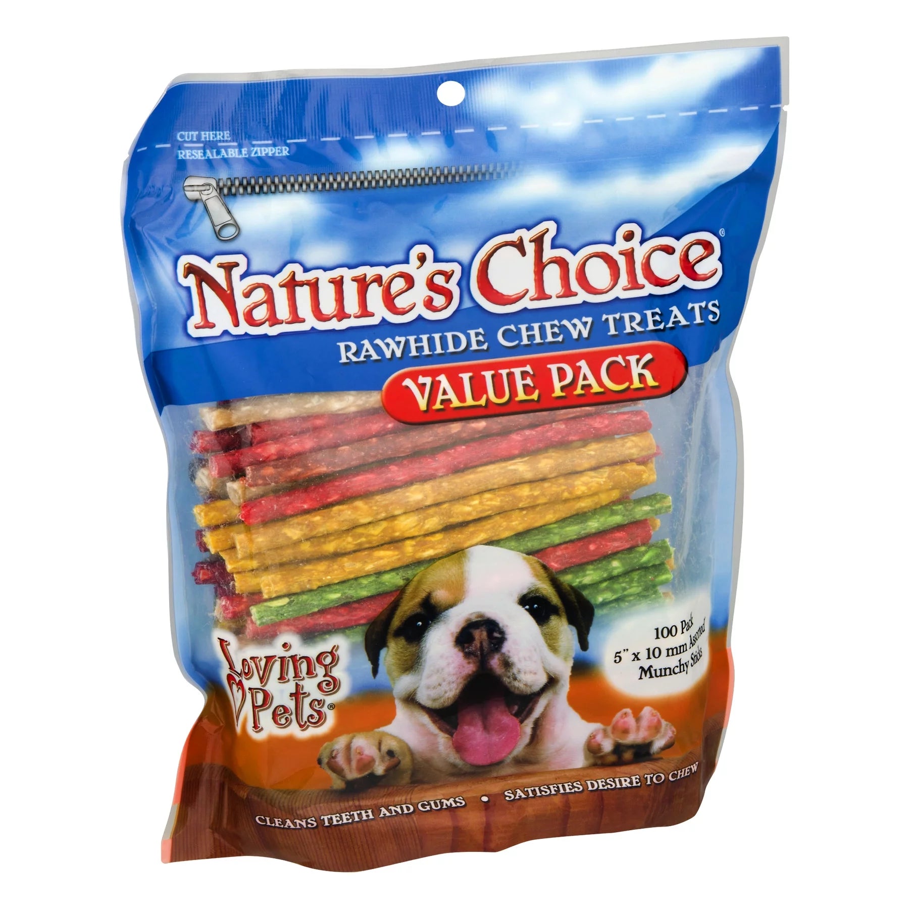 Loving Pets Rawhide Chew Treats for Dogs - Bulk 100 Pack for Endless Chewing Fun!